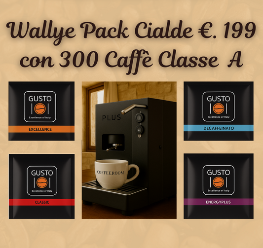 WALLYE PACK: Macchinetta + 300 Caffè Classe A